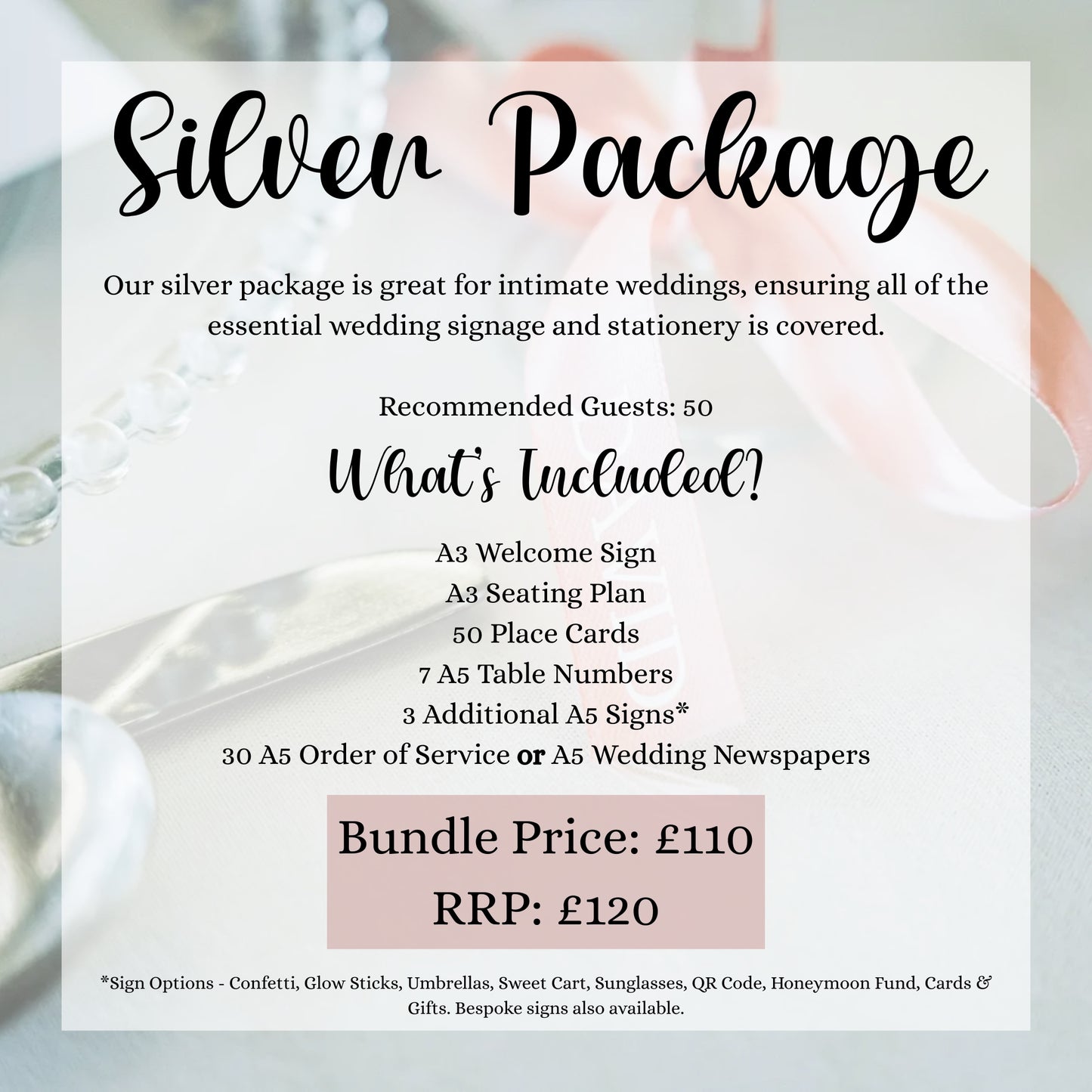 Silver Stationery Package