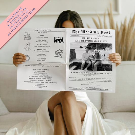 Print Your Own - Wedding Newspapers