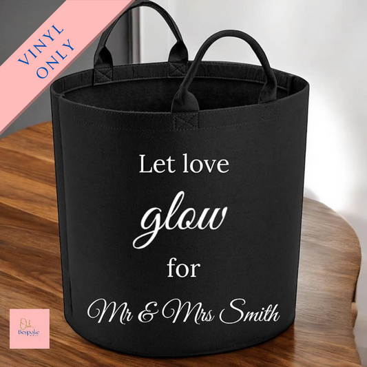 Personalised Felt Basket HTV Vinyl Only
