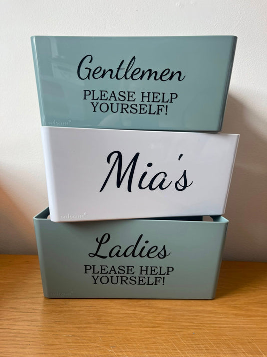 Vinyl Only for Small Personalised Wedding Bathroom Box