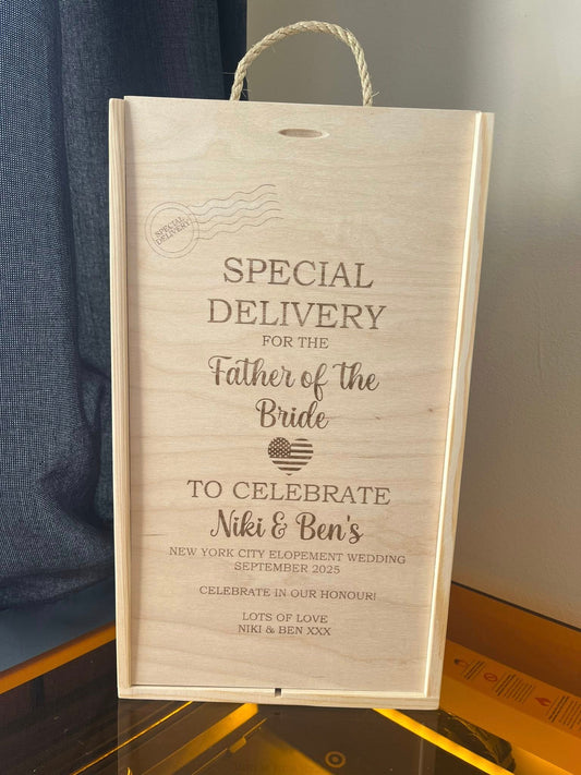 Personalised Wooden Wine Box