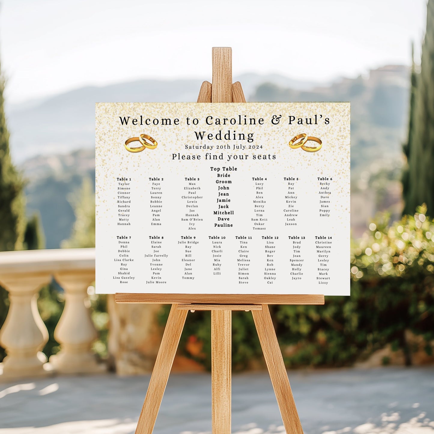 Wedding Signage Printed on Foam Board