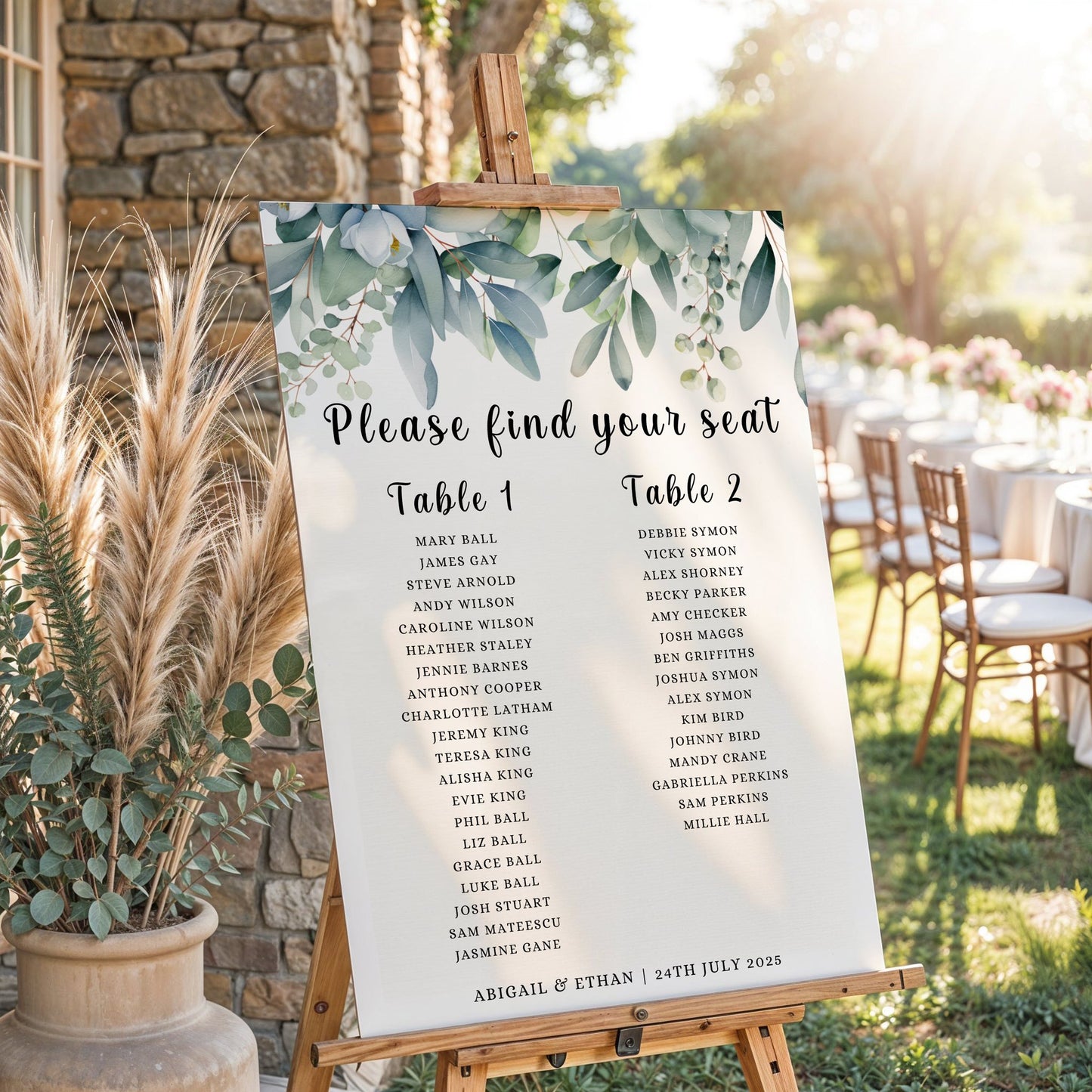 Wedding Signage Printed on Foam Board