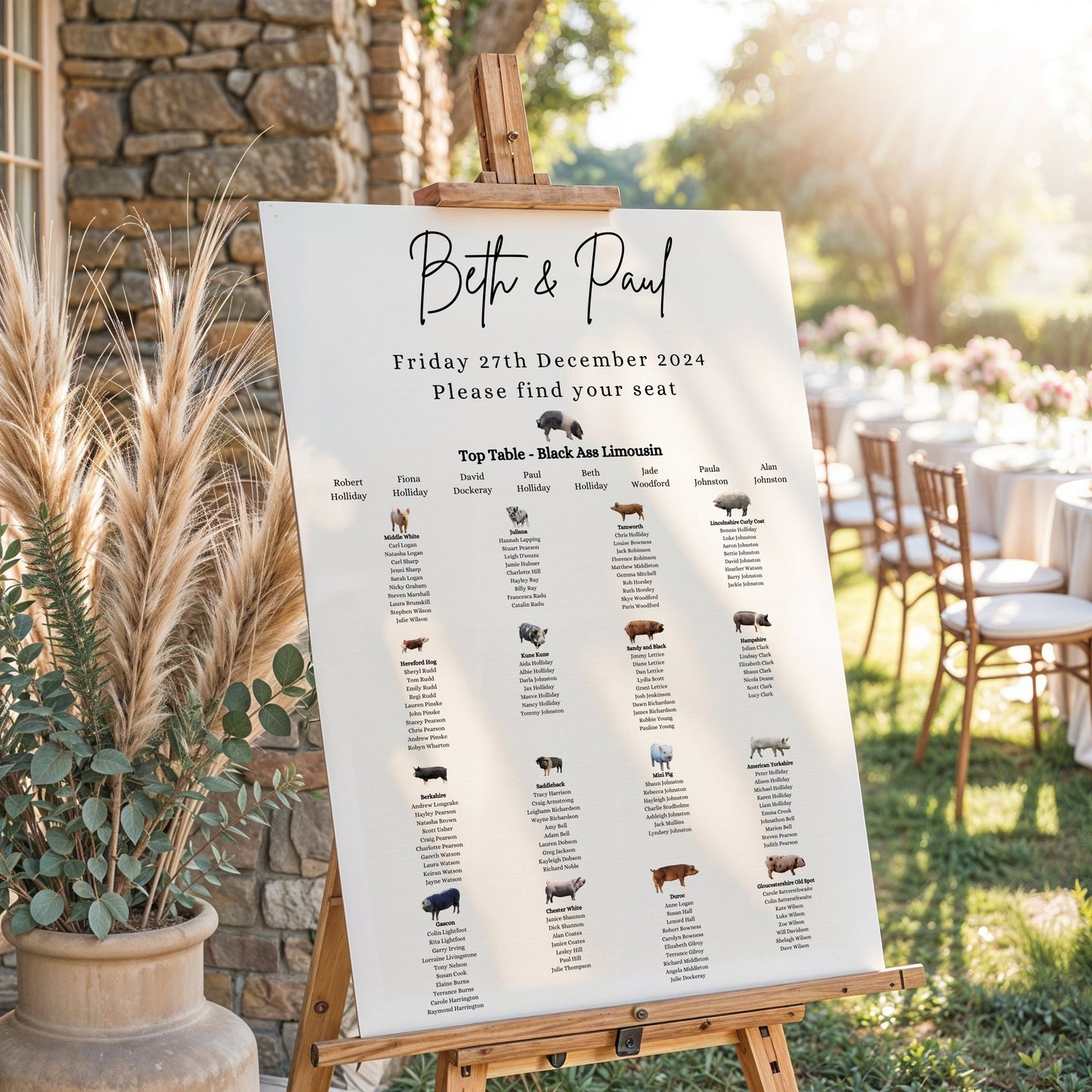 Wedding Signage Printed on Foam Board