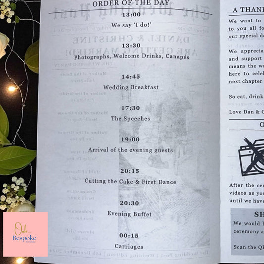 Budget Wedding Newspapers