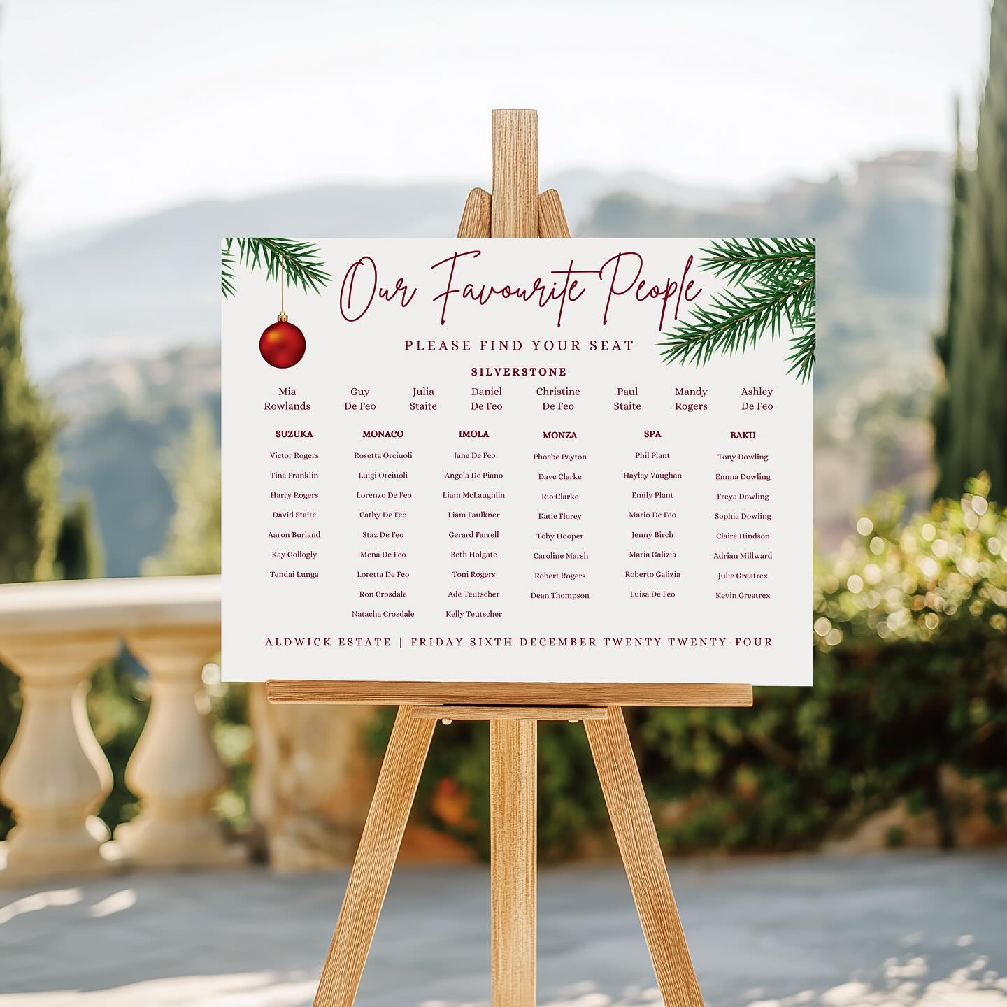 Wedding Signage Printed on Foam Board