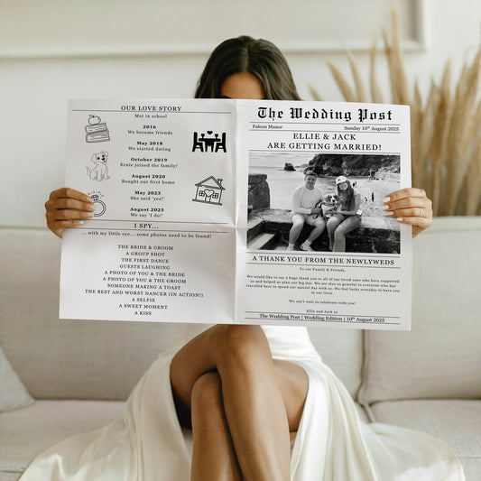 Customisable Wedding Newspapers