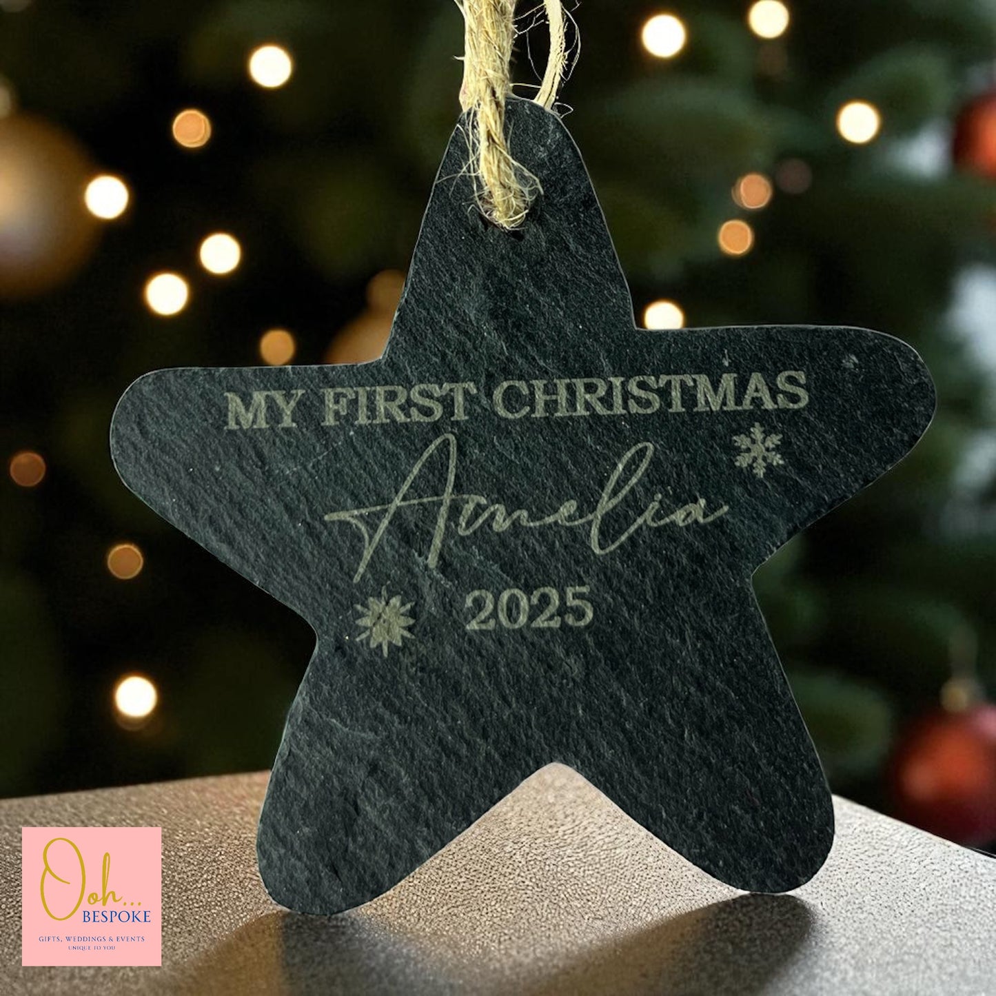 Slate Christmas Baubles