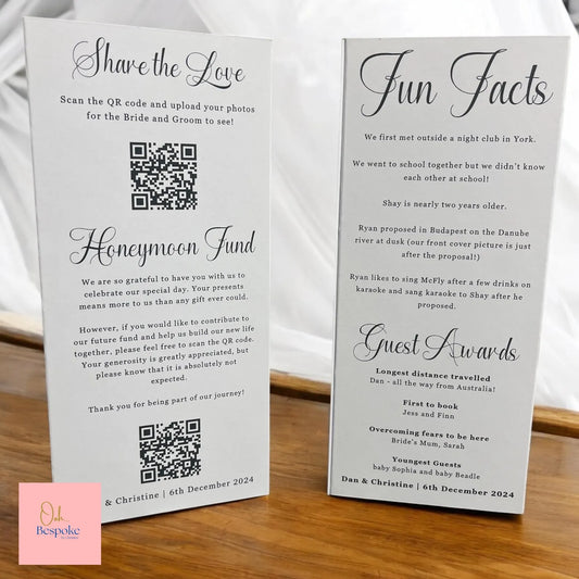 Wedding Table Numbers / Wedding Tri-Fold Table Talkers