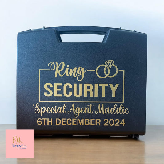 Personalised Page Boy Ring Security Box