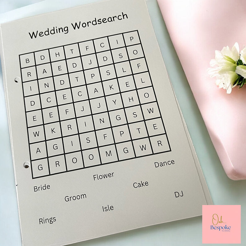Personalised Children's Wedding Activity Packs