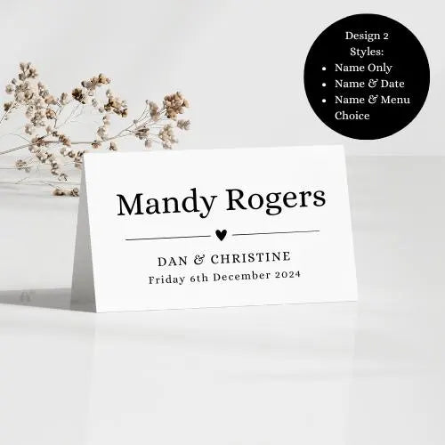 Wedding Tent-Fold Place Cards