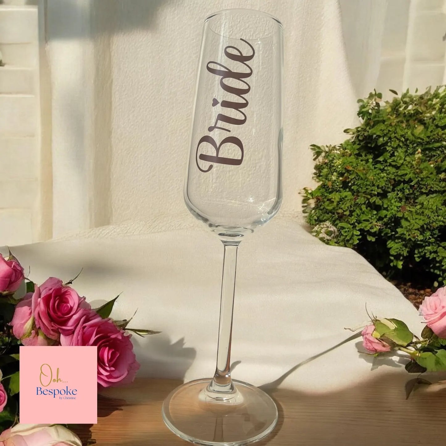 Personalised Glass Champagne Flutes