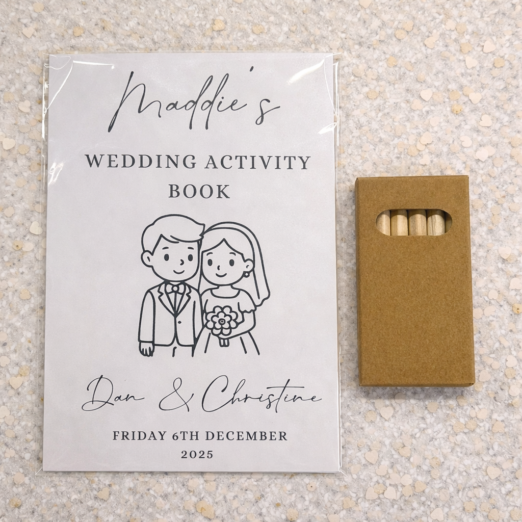 Personalised Wedding Activity Pack for Children – Kids Wedding Entertainment