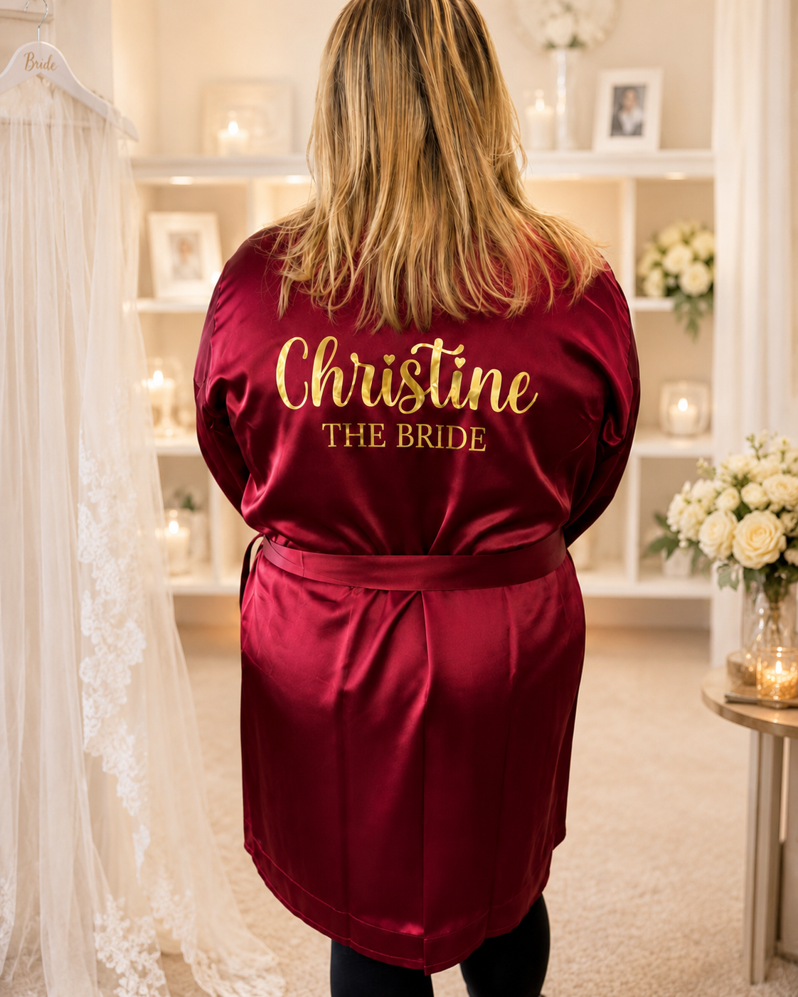Personalised Satin Bridal Robes | Bride & Bridesmaid Wedding Robes