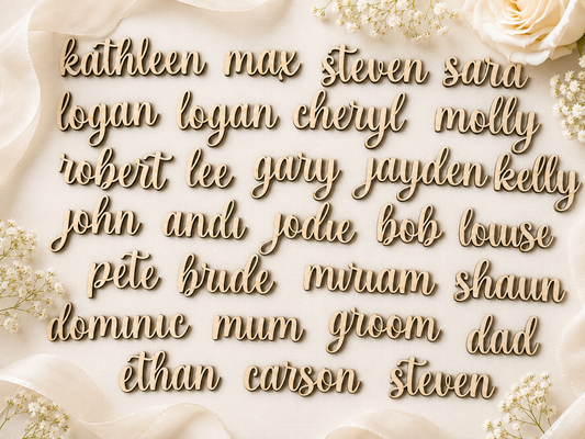 Laser Cut Wooden Place Names