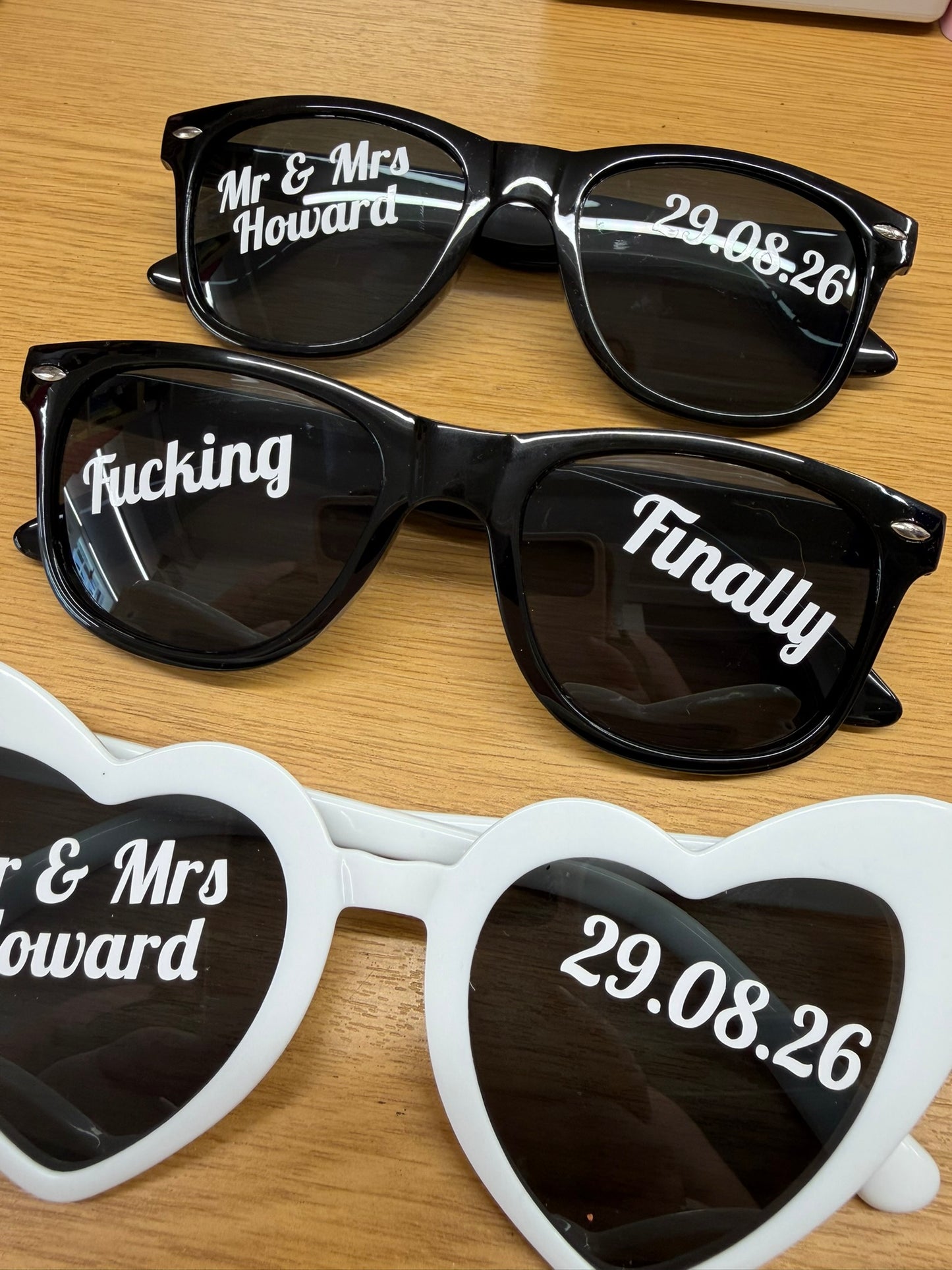 Personalised Wedding Sunglasses