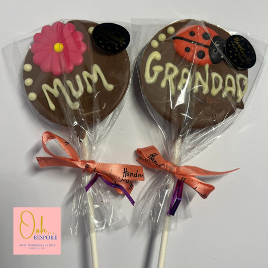 Personalised Chocolate Lollies