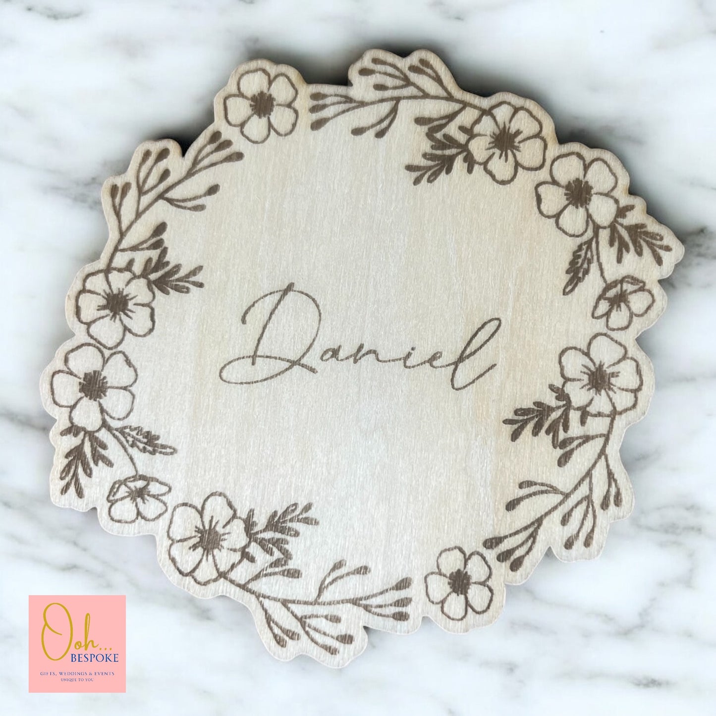 Laser Cut Wedding Coasters