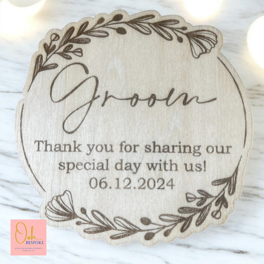 Laser Cut Wedding Coasters