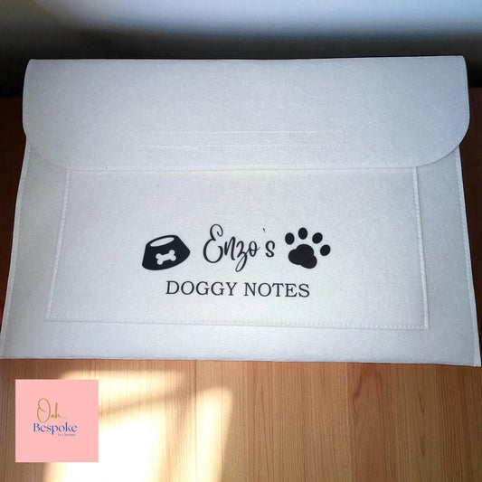 Personalised Felt Document Holder