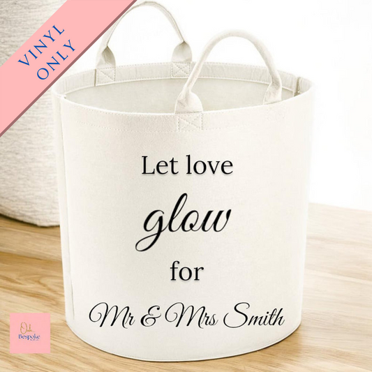 Personalised Felt Basket HTV Vinyl Only