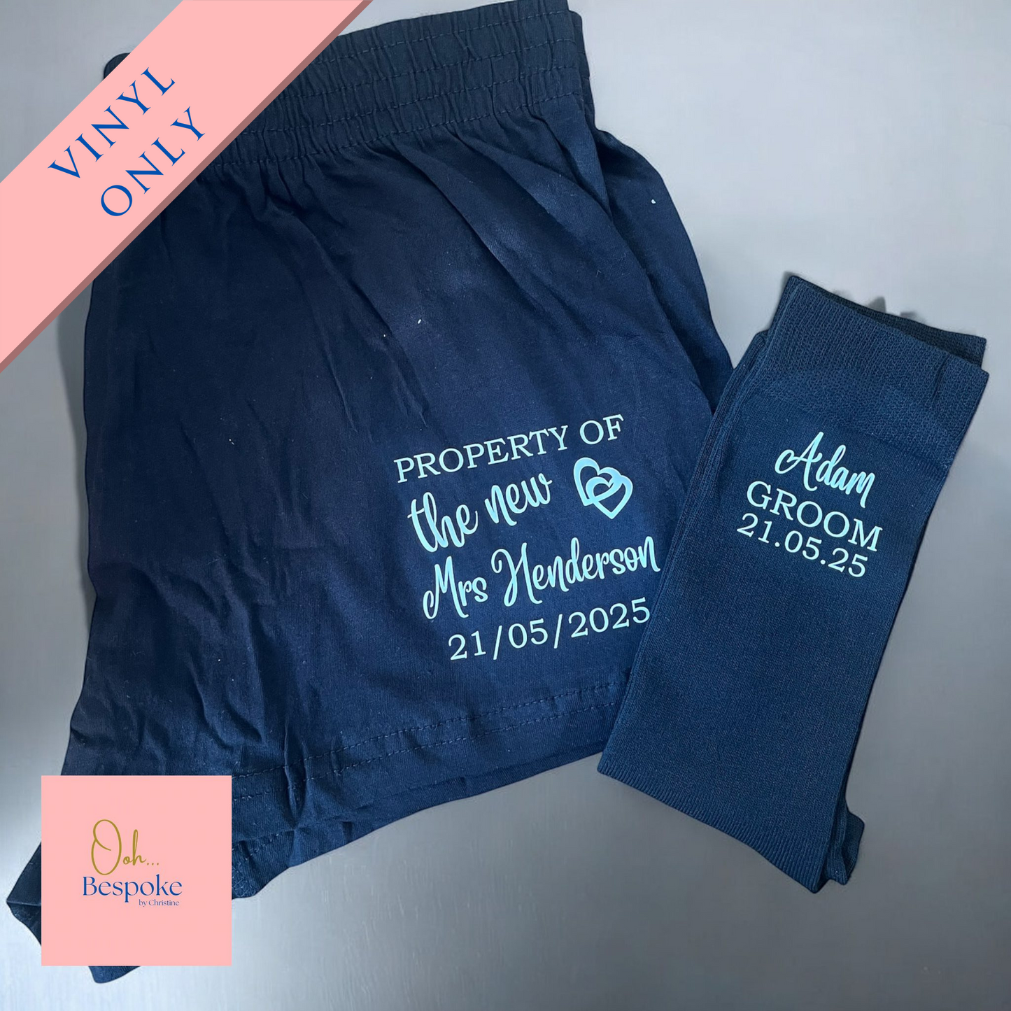 Personalised Groom Boxers HTV Vinyl Only