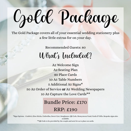 Gold Stationery Package