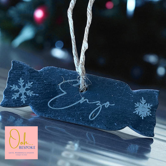 Slate Christmas Baubles