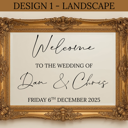 Wedding Welcome Sign Vinyl