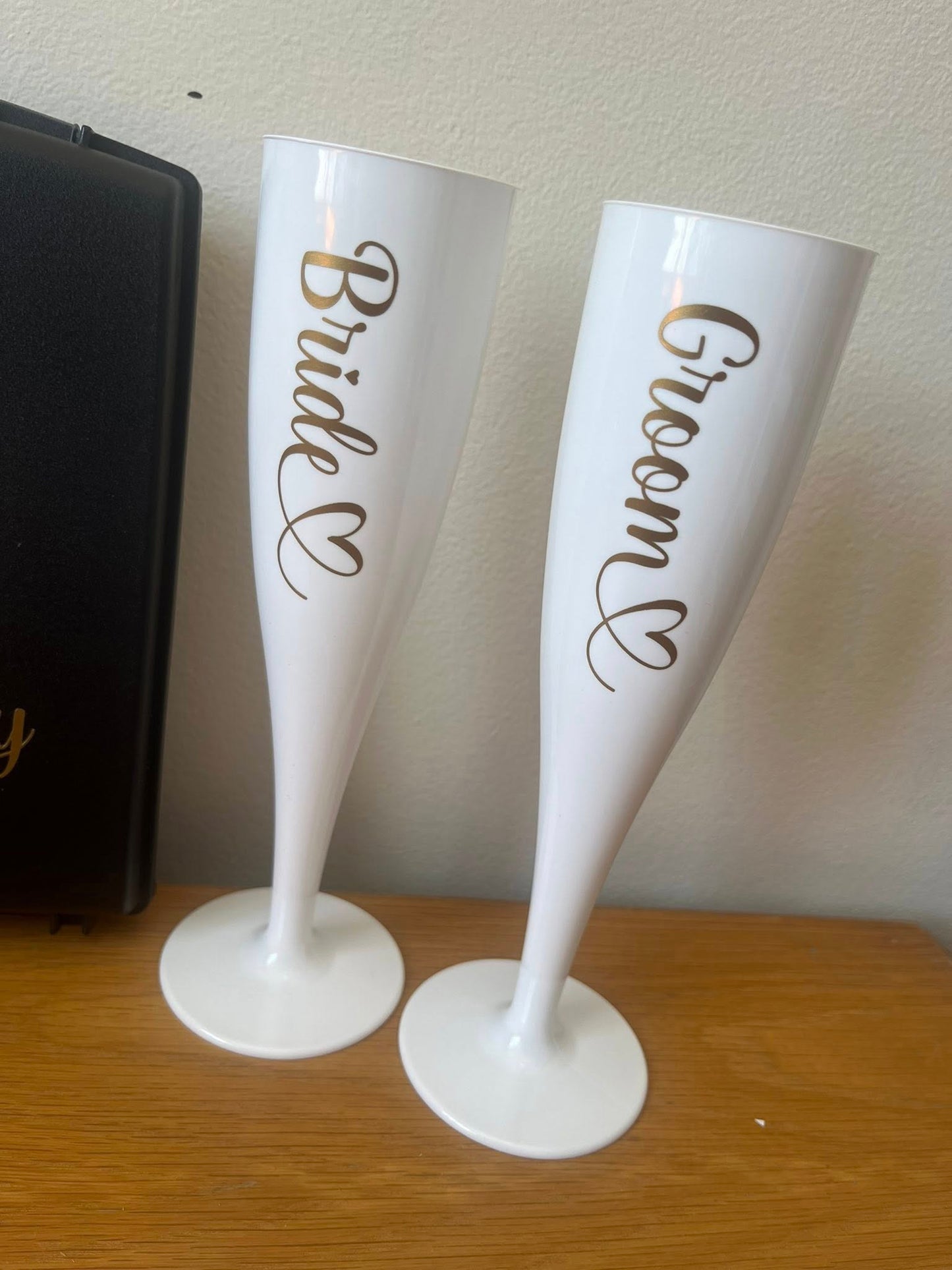 Personalised Plastic Champagne Flutes