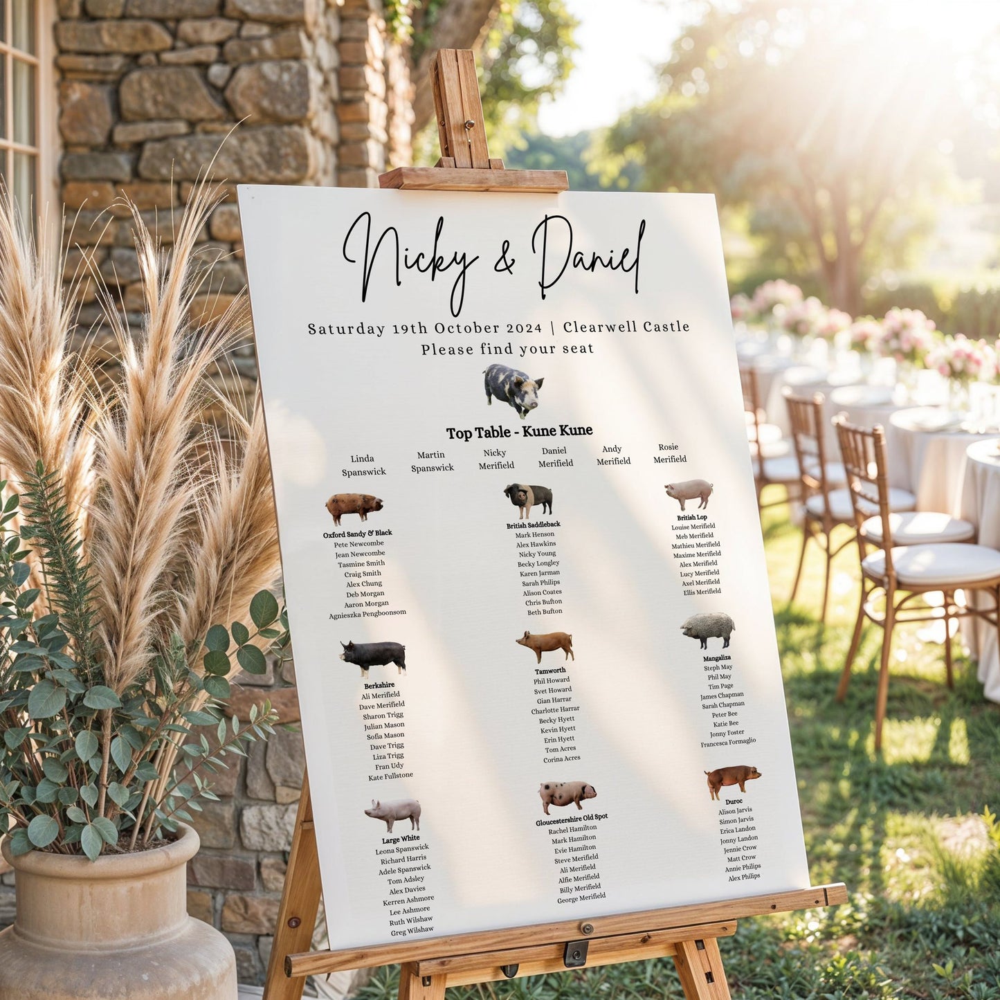 Wedding Signage Printed on Foam Board