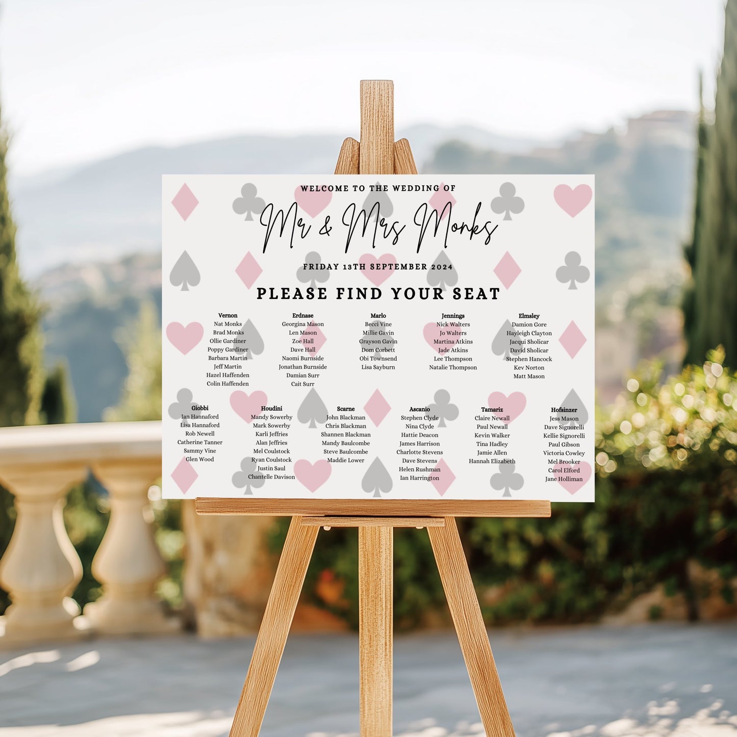 Wedding Signage Printed on Foam Board