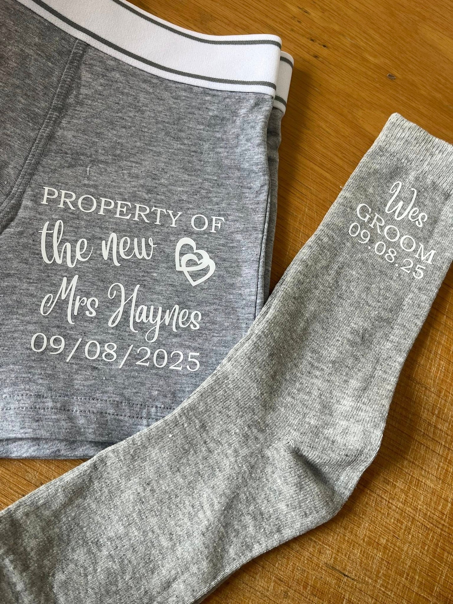 Personalised Groom Socks & Boxers - Groom Gift