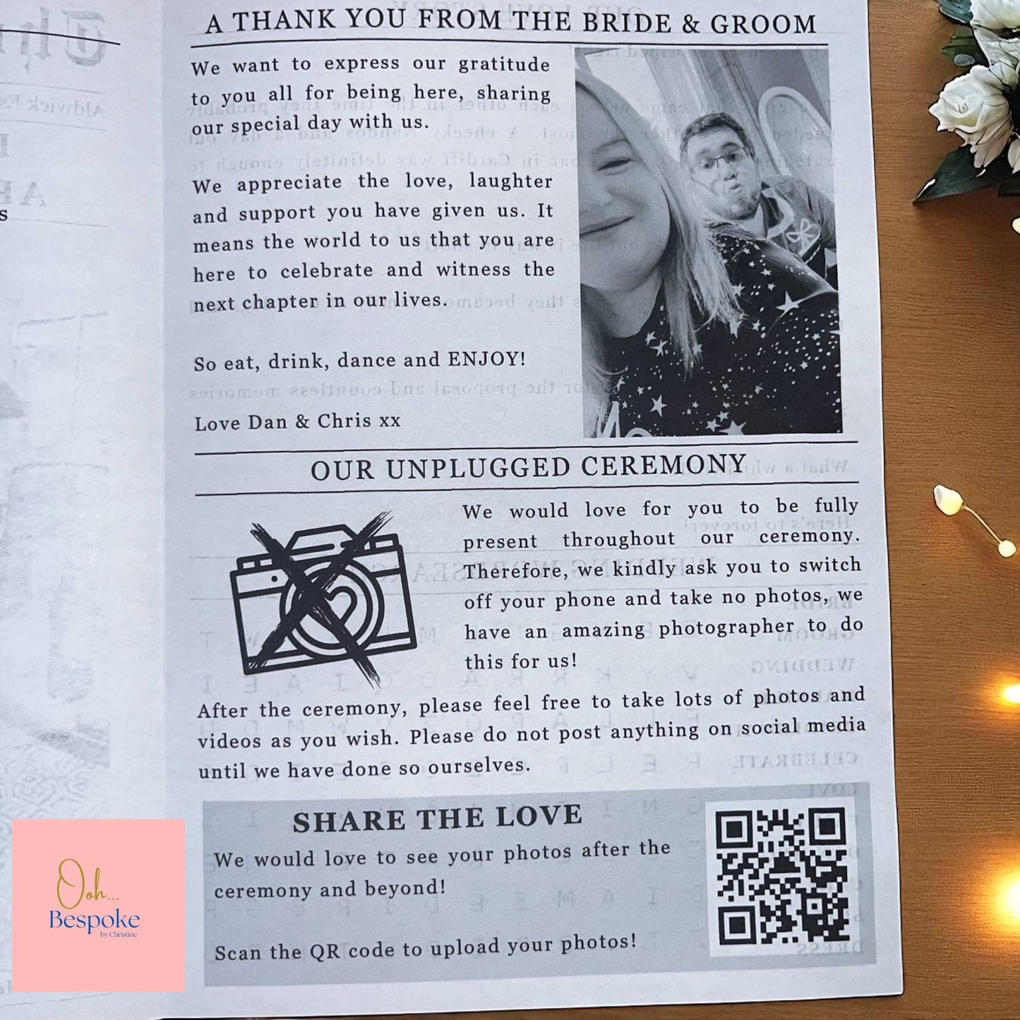 Budget Wedding Newspapers