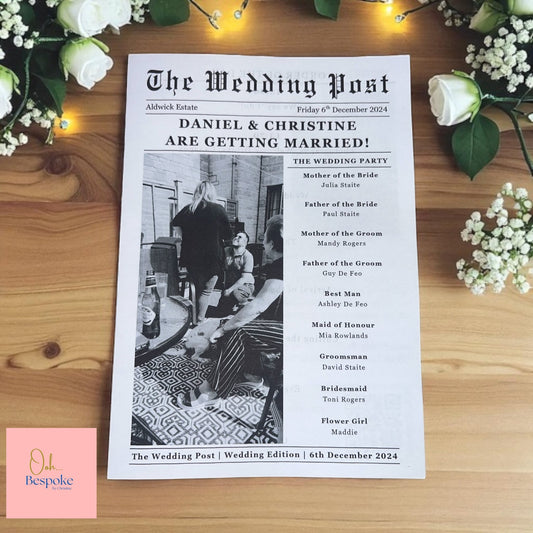 Budget Wedding Newspapers