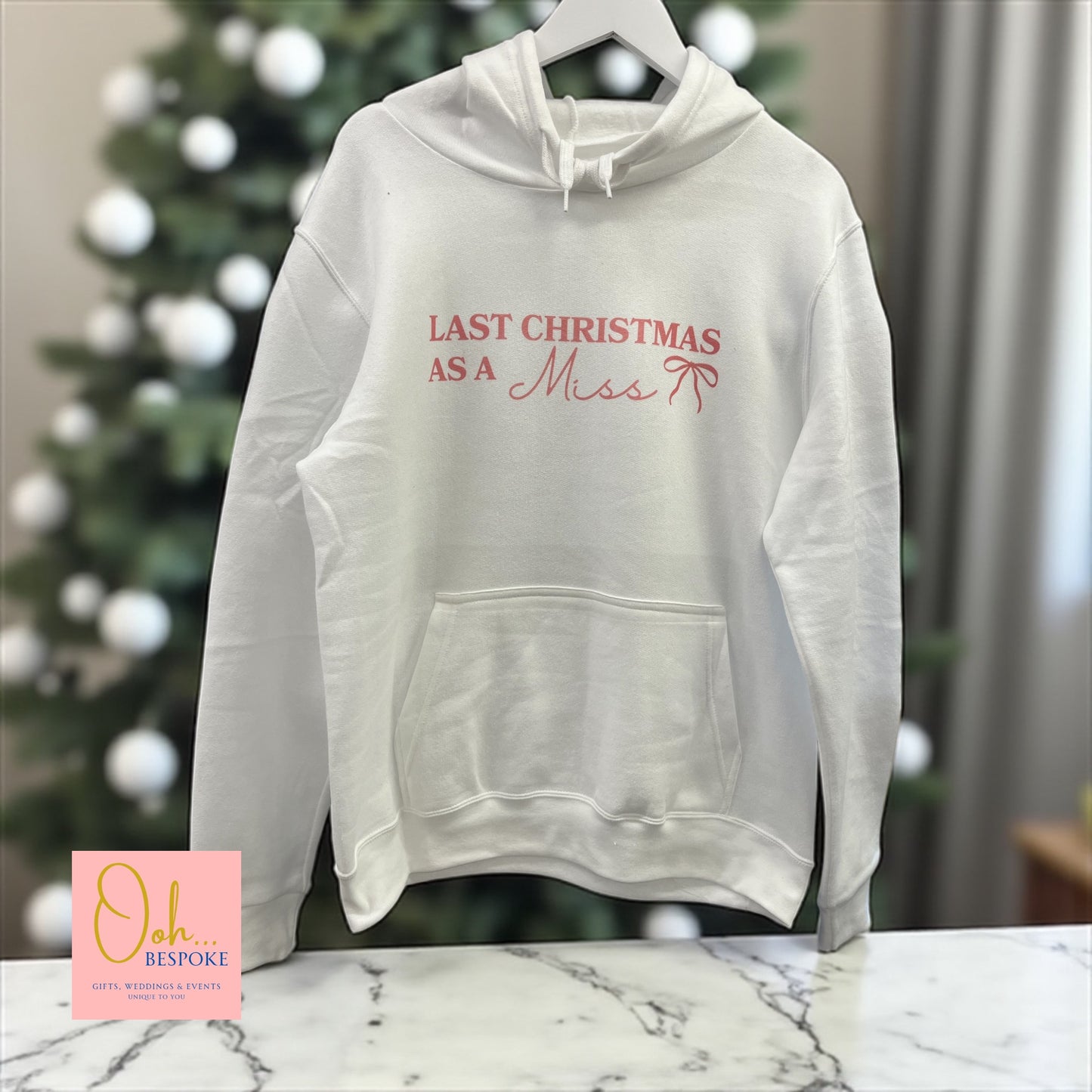 Last Christmas As A Miss/First Christmas as a Mrs Hoodie