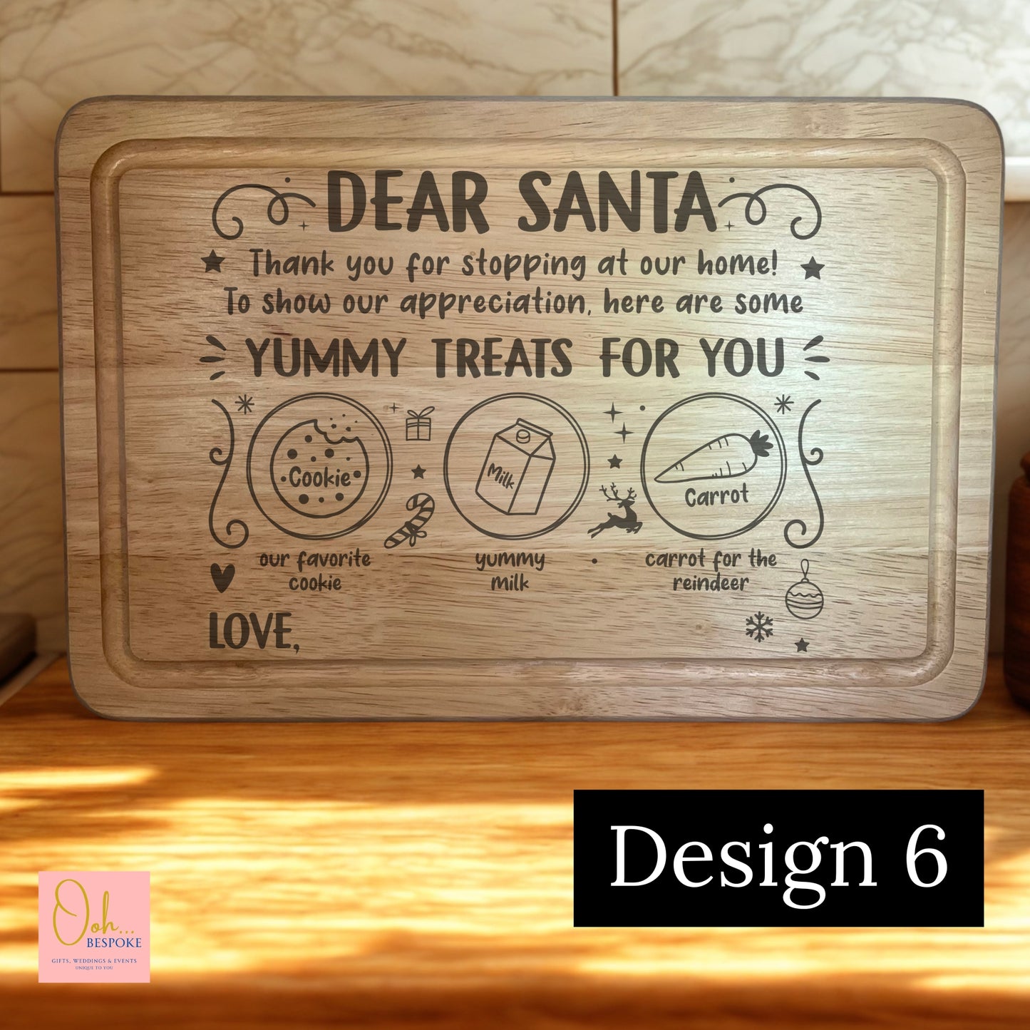 Personalised Santa Christmas Eve Board