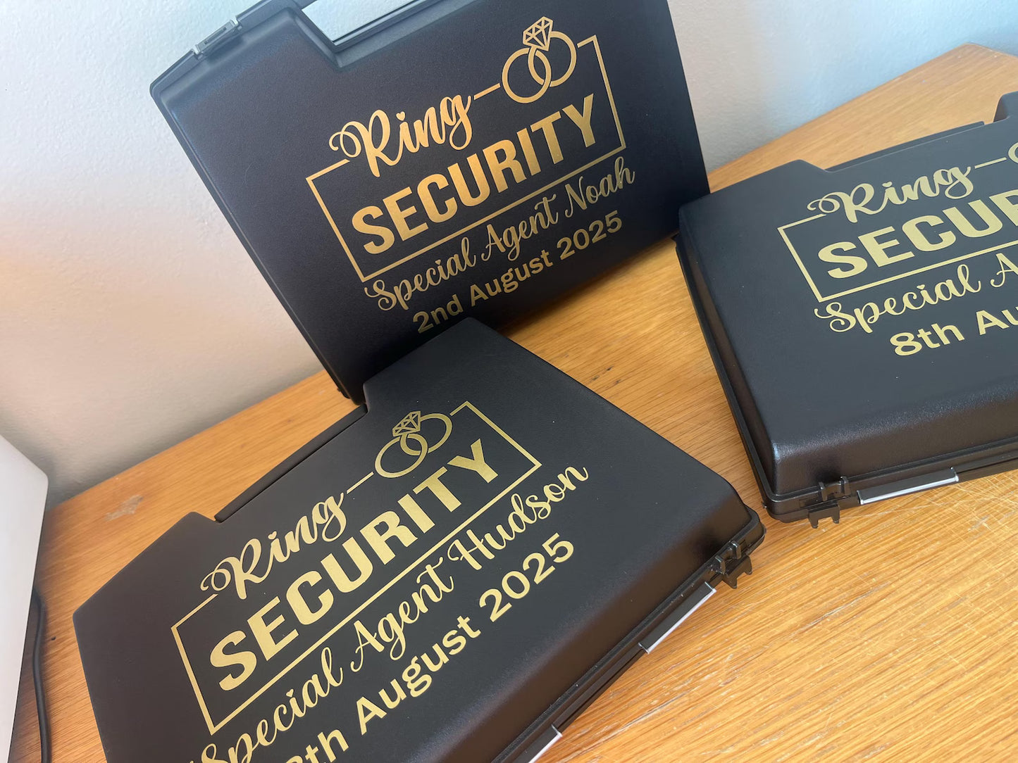 Personalised Page Boy Ring Security Box