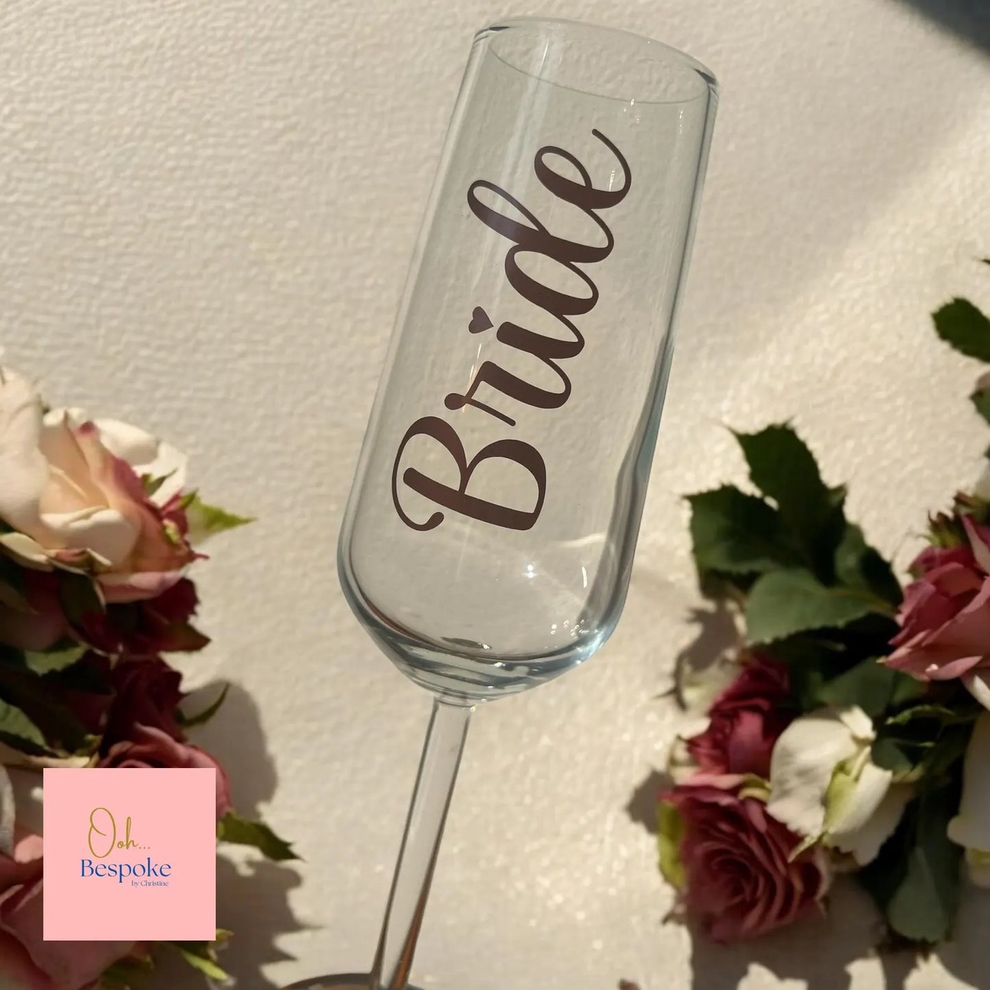 Personalised Glass Champagne Flutes