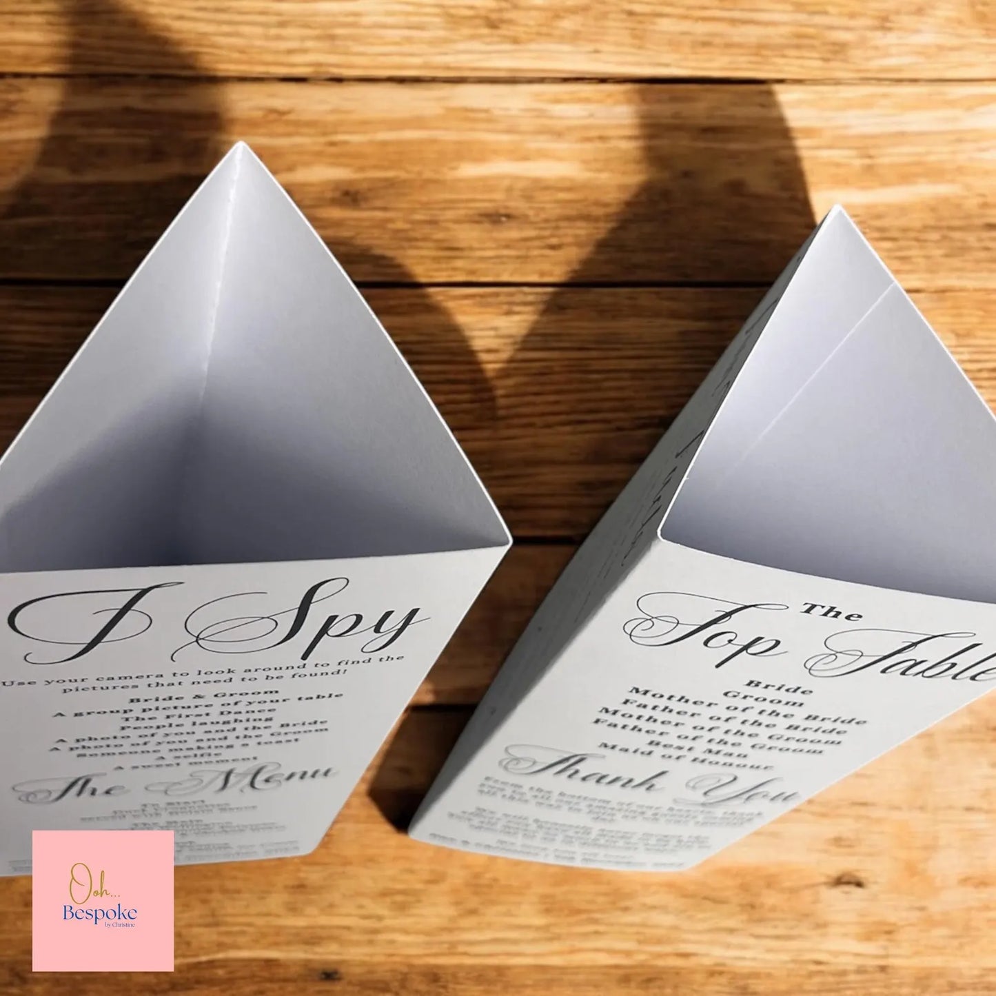 Wedding Table Numbers / Wedding Tri-Fold Table Talkers