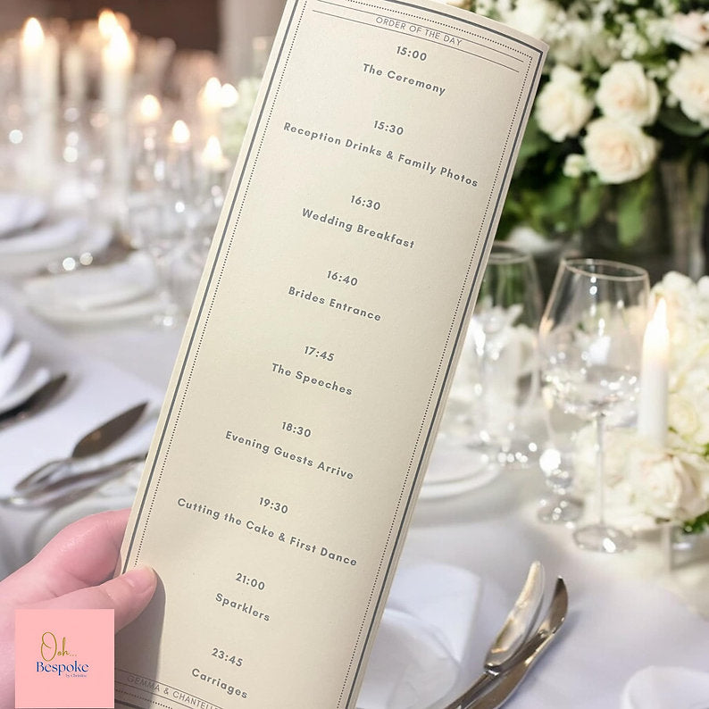 A4 Folded Bridgerton-Style Wedding Newspapers