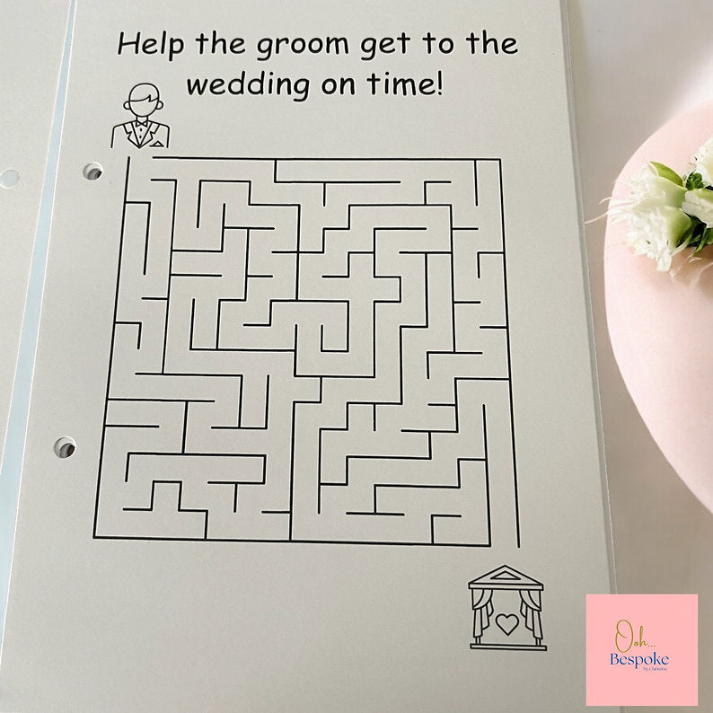 Personalised Children's Wedding Activity Packs
