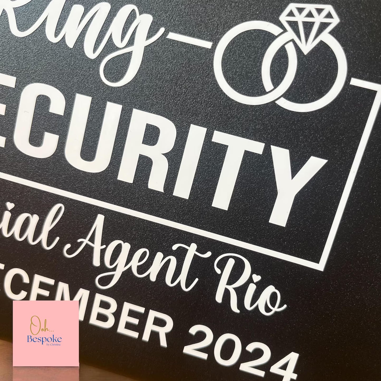 Personalised Page Boy Ring Security Box