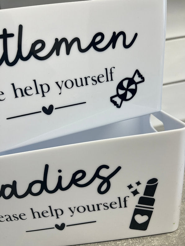 Vinyl Only for Small Personalised Wedding Bathroom Box