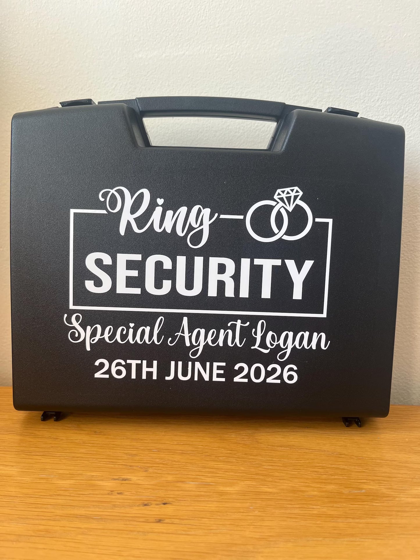 Personalised Page Boy Ring Security Box