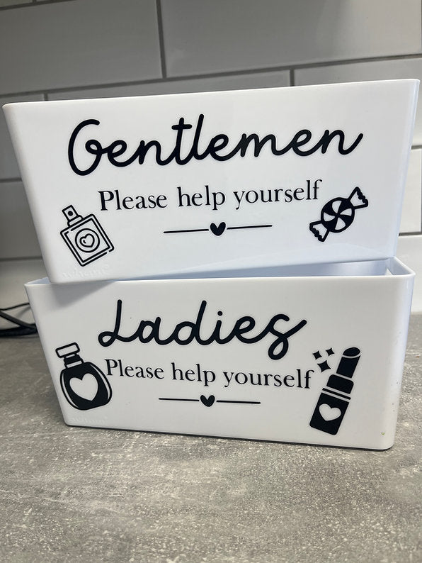 Vinyl Only for Small Personalised Wedding Bathroom Box