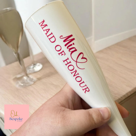 Personalised Plastic Champagne Flutes