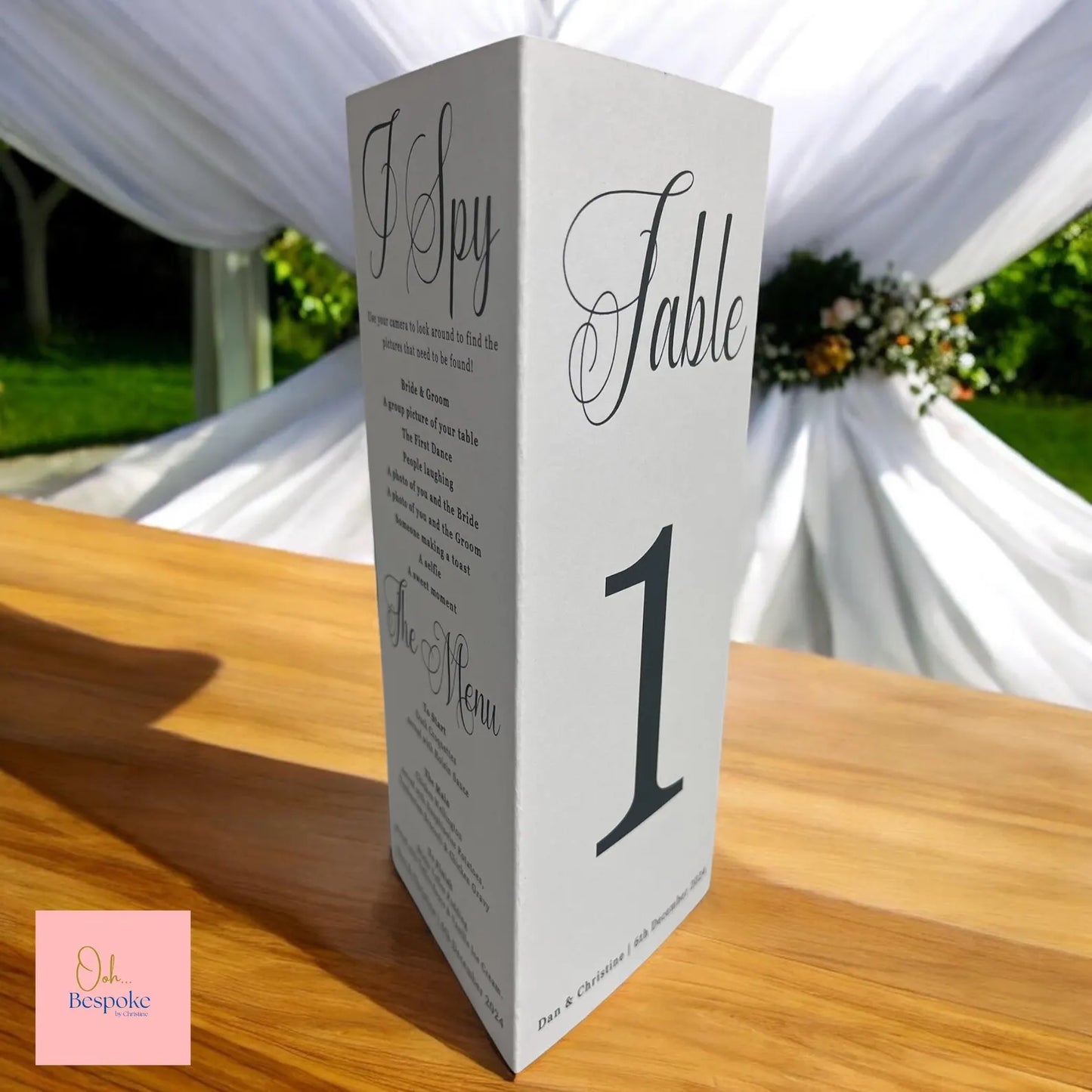 Wedding Table Numbers / Wedding Tri-Fold Table Talkers