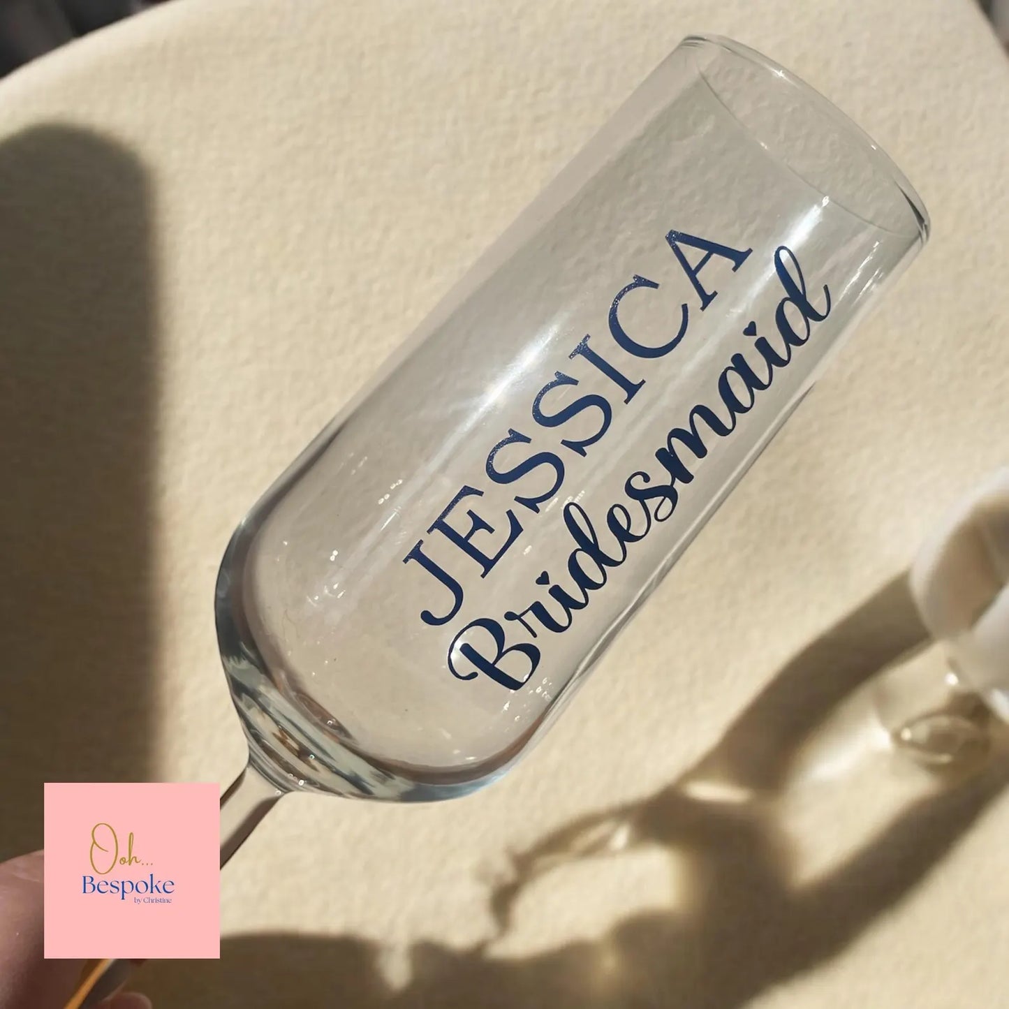 Personalised Glass Champagne Flutes
